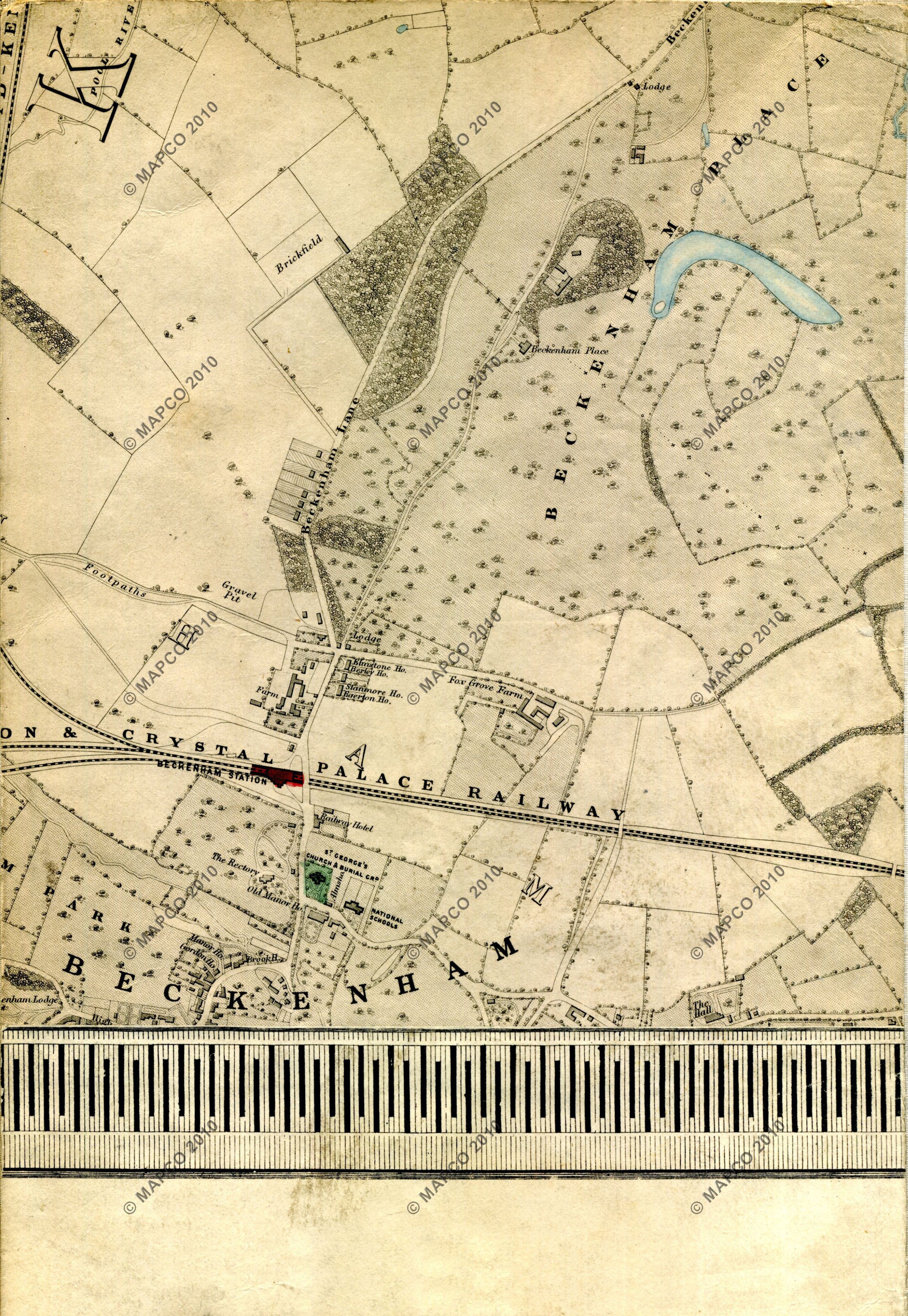 Stanford’s Library Map Of London And Its Suburbs 1864, With Railway ...